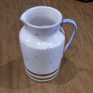 Elegant Blue and White Ceramic Pitcher
